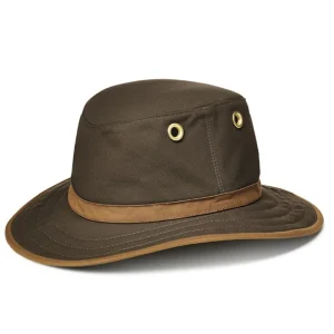 Men Rohan Tilley Twc7 Medium Curved Brim Outback Hat Olive