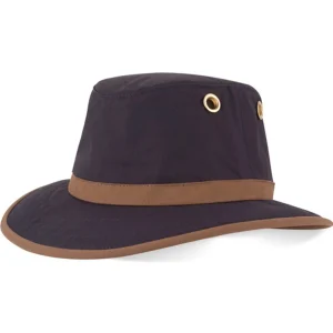 Men Rohan Tilley Twc7 Medium Curved Brim Outback Hat Navy