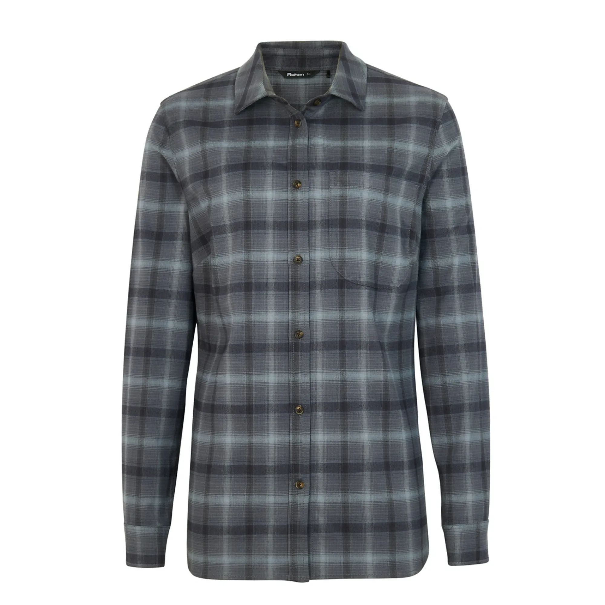 Women Rohan Women'S Beaufort Long Sleeve Shirt True Navy Check