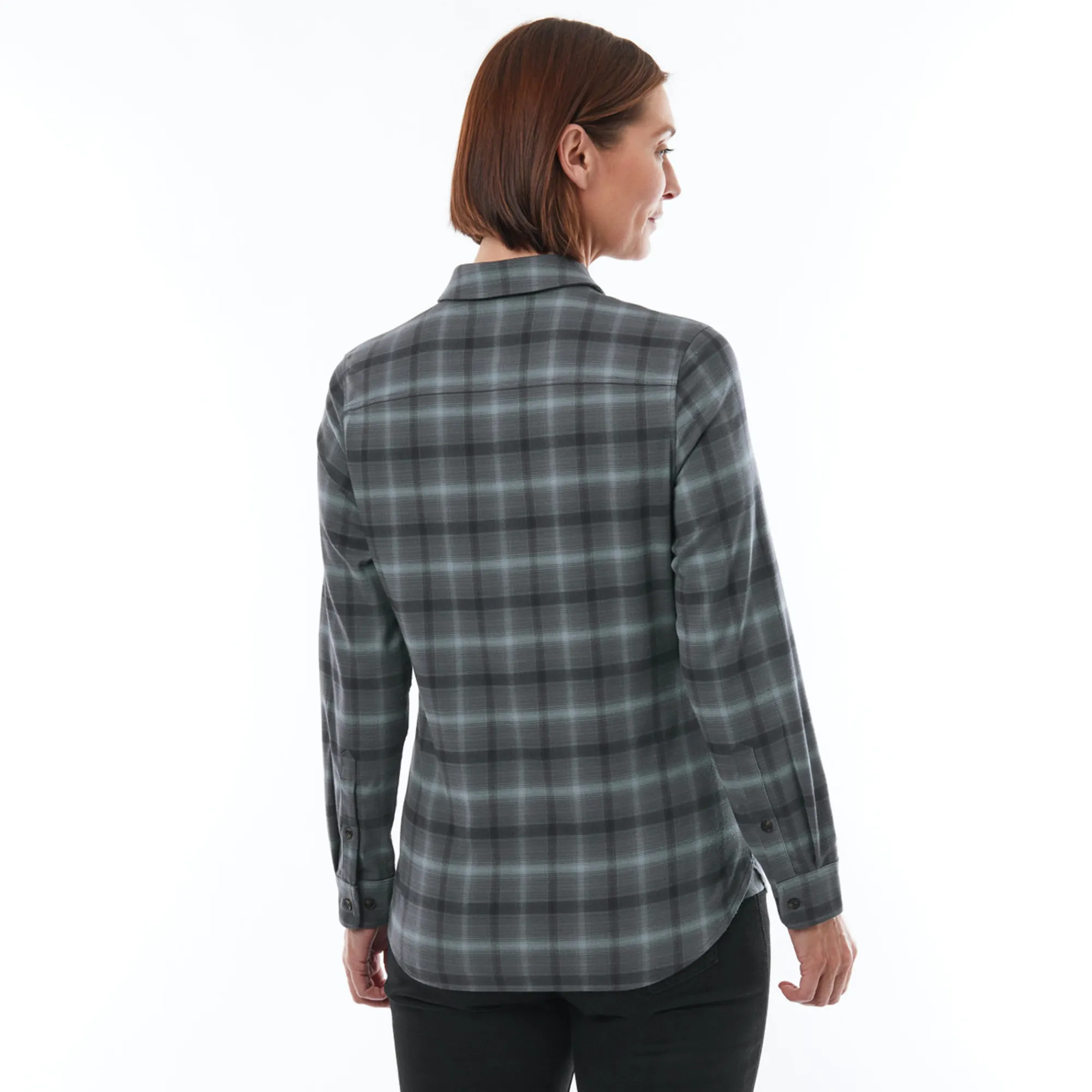 Women Rohan Women'S Beaufort Long Sleeve Shirt True Navy Check