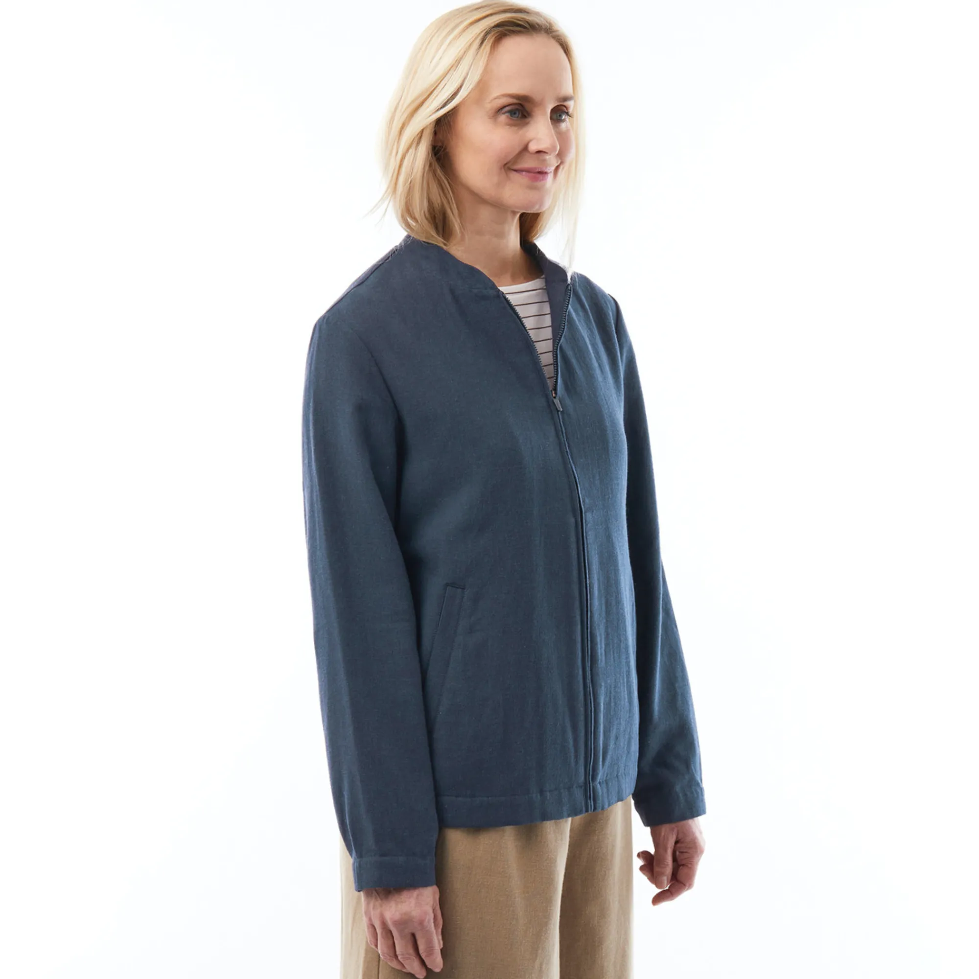 Women Rohan Women'S Brisa Linen Jacket Ocean Blue
