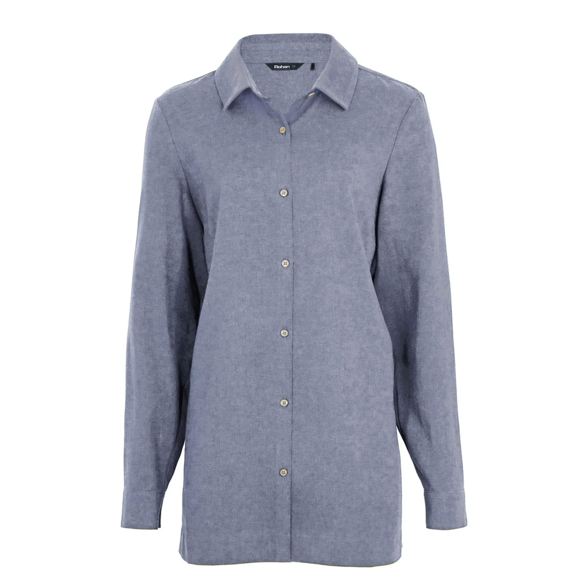 Women Rohan Women'S Brisa Linen Long Sleeve Shirt Ocean Blue