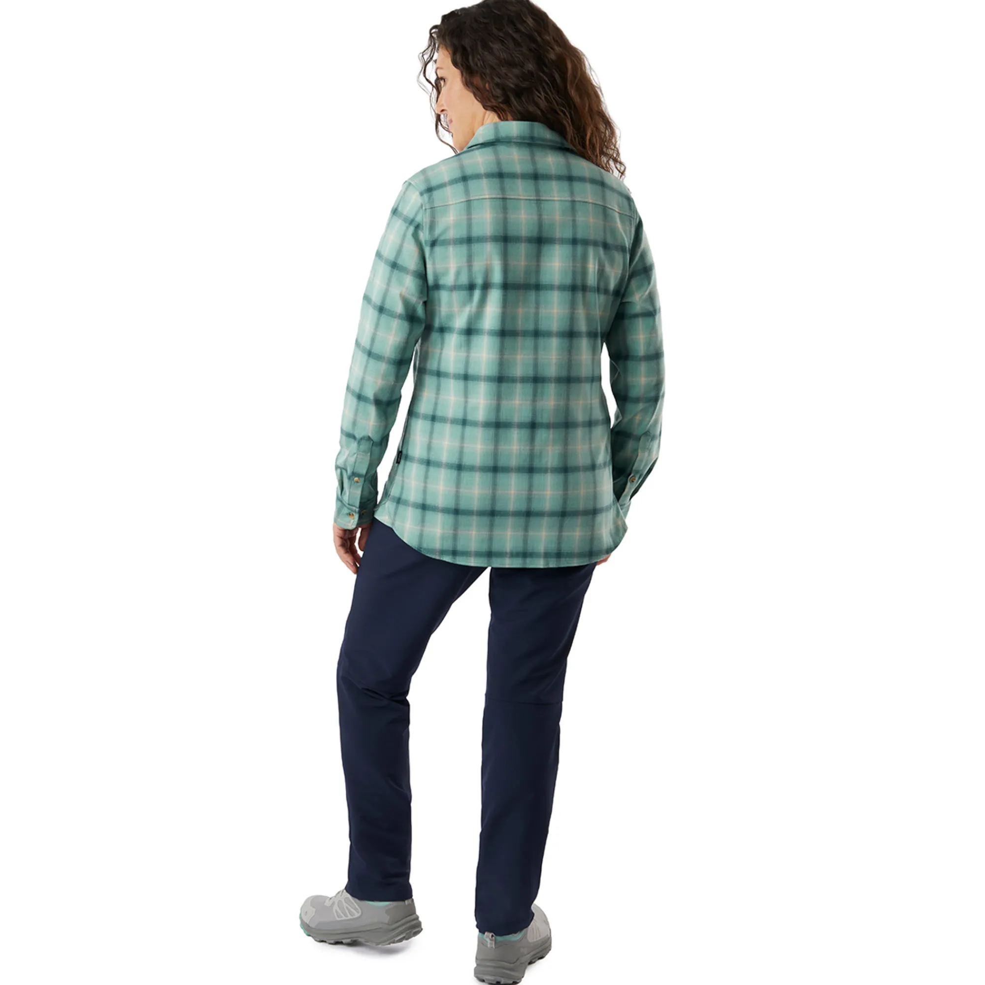 Women Rohan Women'S Cove Long Sleeve Shirt Venice Green Check