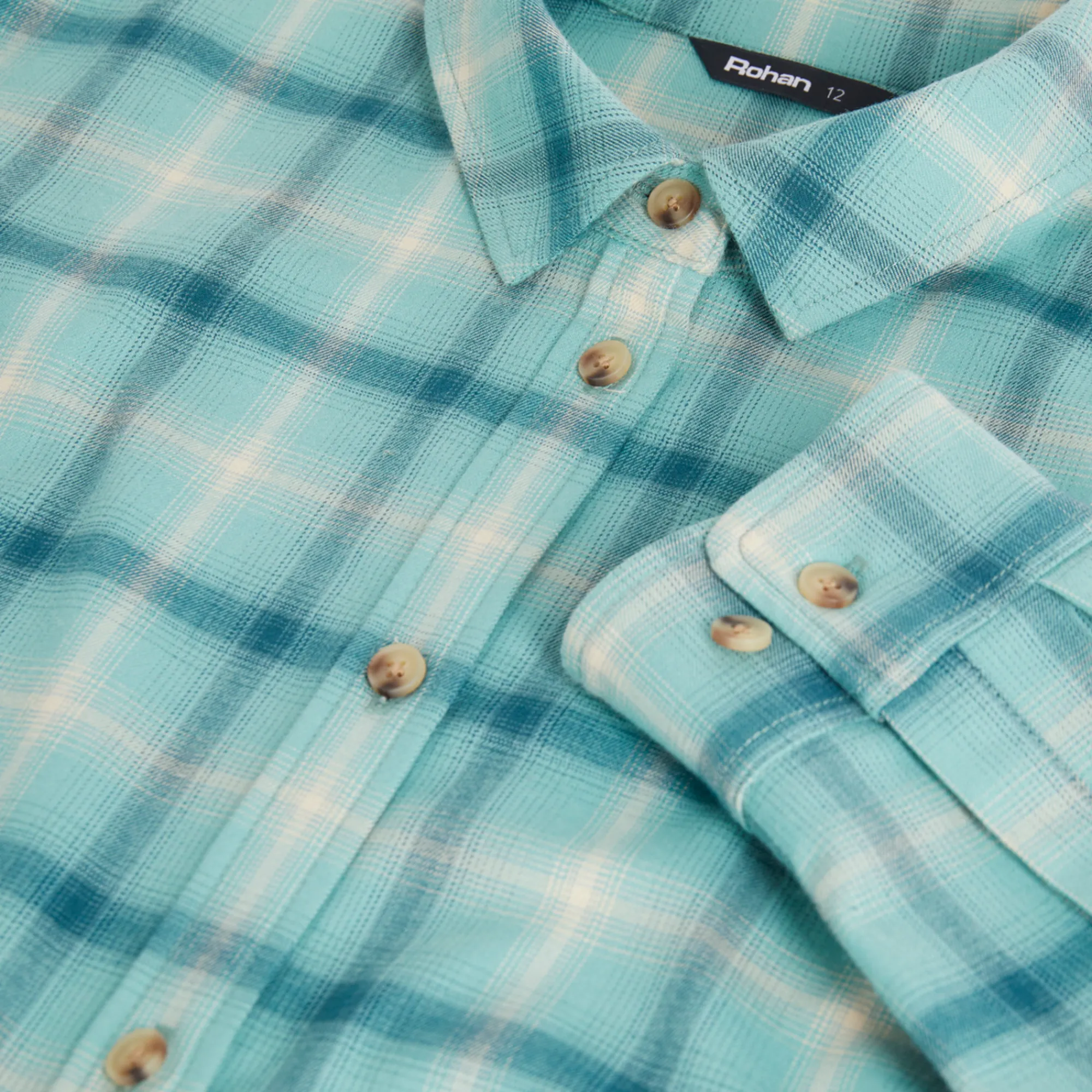 Women Rohan Women'S Cove Long Sleeve Shirt Venice Green Check