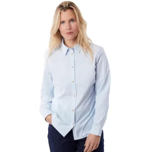 Women Rohan Women'S Eave Long Sleeve Chambray Blue Stripe