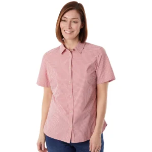 Women Rohan Women'S Eave Short Sleeve Shirt Cardinal Pink Gingham