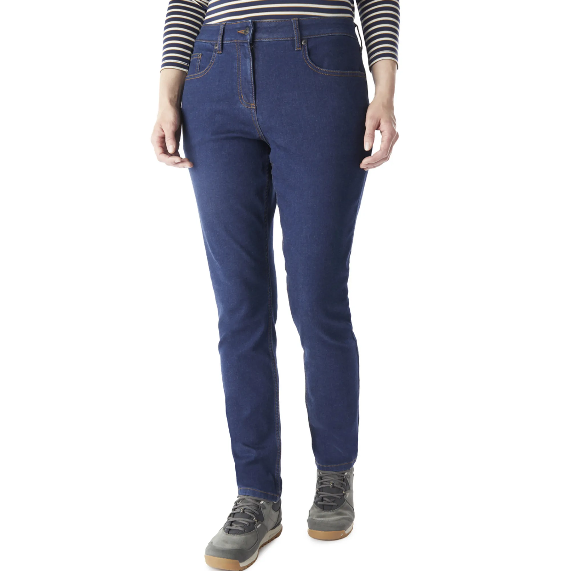 Women Rohan Women'S Flex Tapered Fit Stretch Jeans In Dark Denim