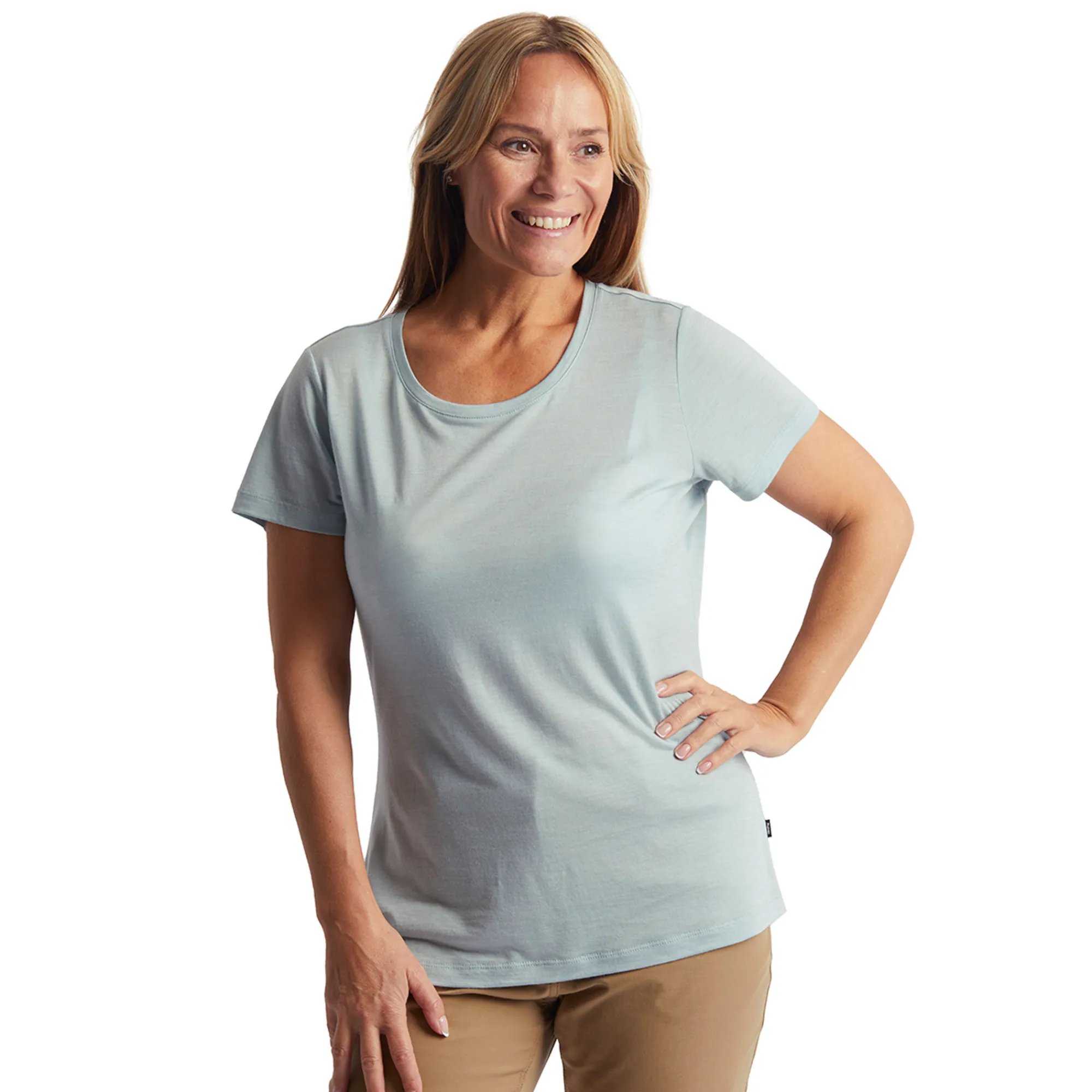 Women Rohan Women'S Merino Cool Short Sleeve T-Shirt Villa Green Marl