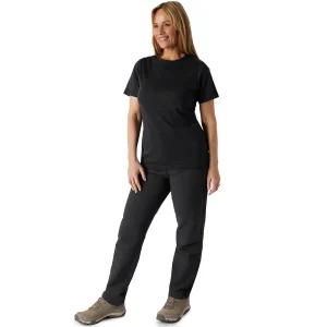 Women Rohan Women'S Merino Union 150 Short Sleeve Crew Dark Charcoal Marl