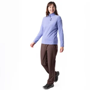 Women Rohan Women'S Microgrid Zip Neck Top Orchid Lilac