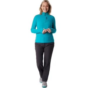 Women Rohan Women'S Microgrid Zip Neck Top Cove Blue