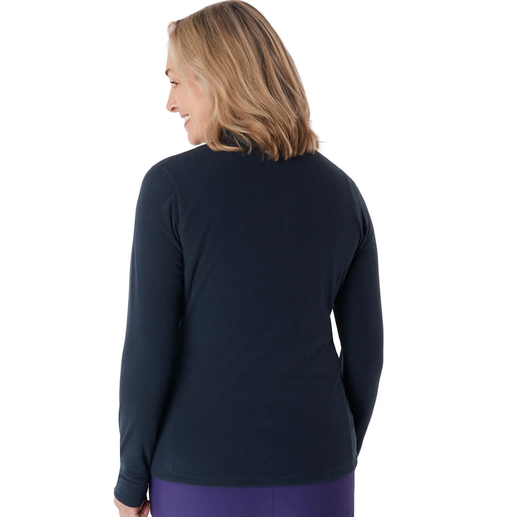 Women Rohan Women'S Microgrid Zip Neck Top True Navy