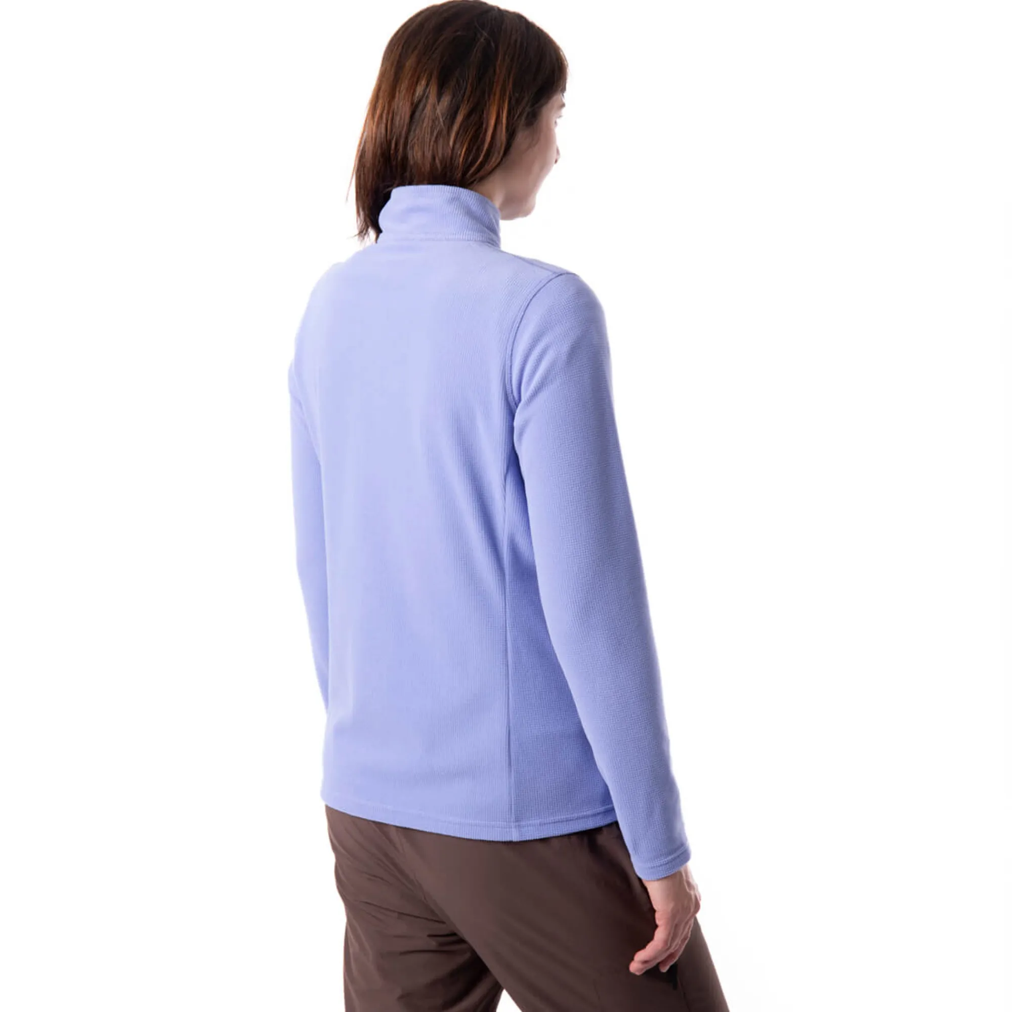 Women Rohan Women'S Microgrid Zip Neck Top Orchid Lilac