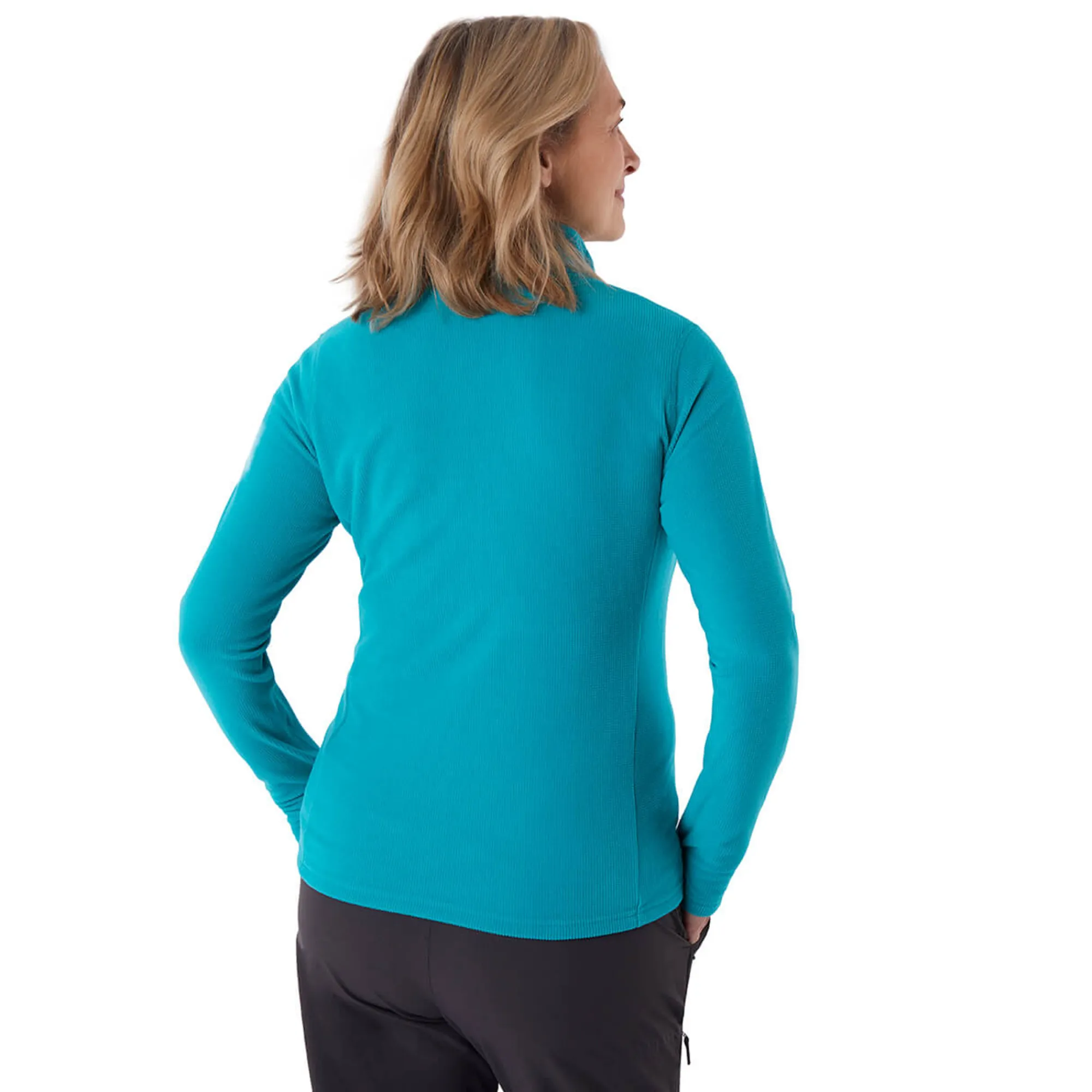 Women Rohan Women'S Microgrid Zip Neck Top Cove Blue