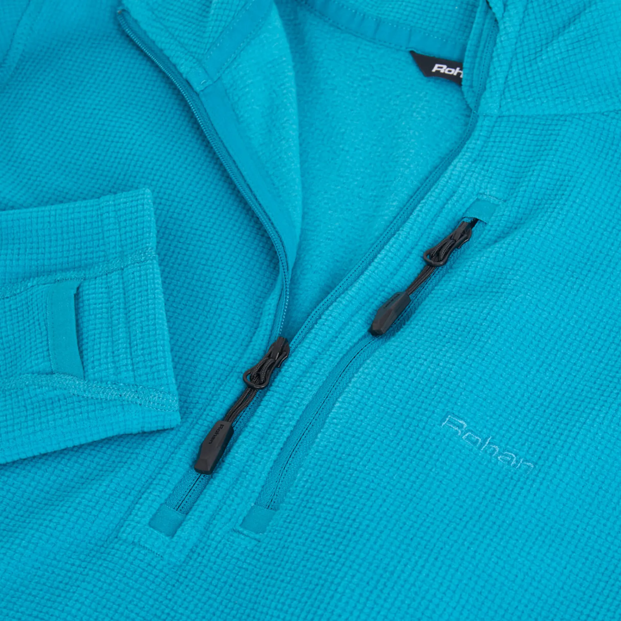 Women Rohan Women'S Microgrid Zip Neck Top Cove Blue