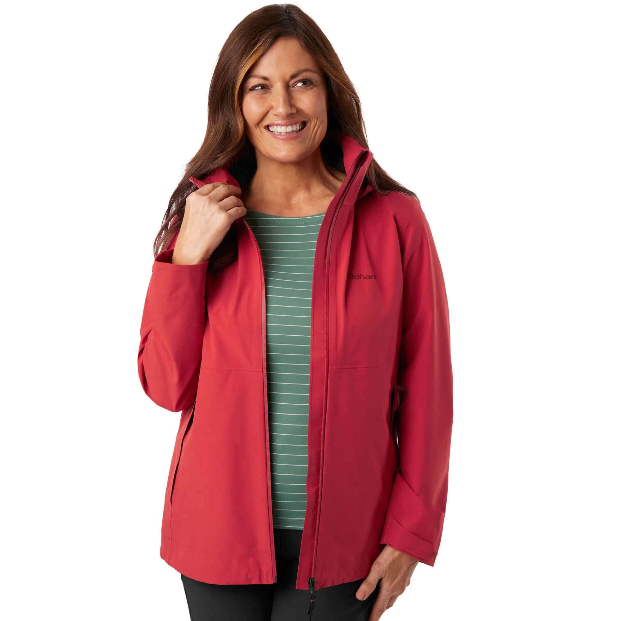 Women Rohan Women'S Parkland Waterproof Jacket Coast Red