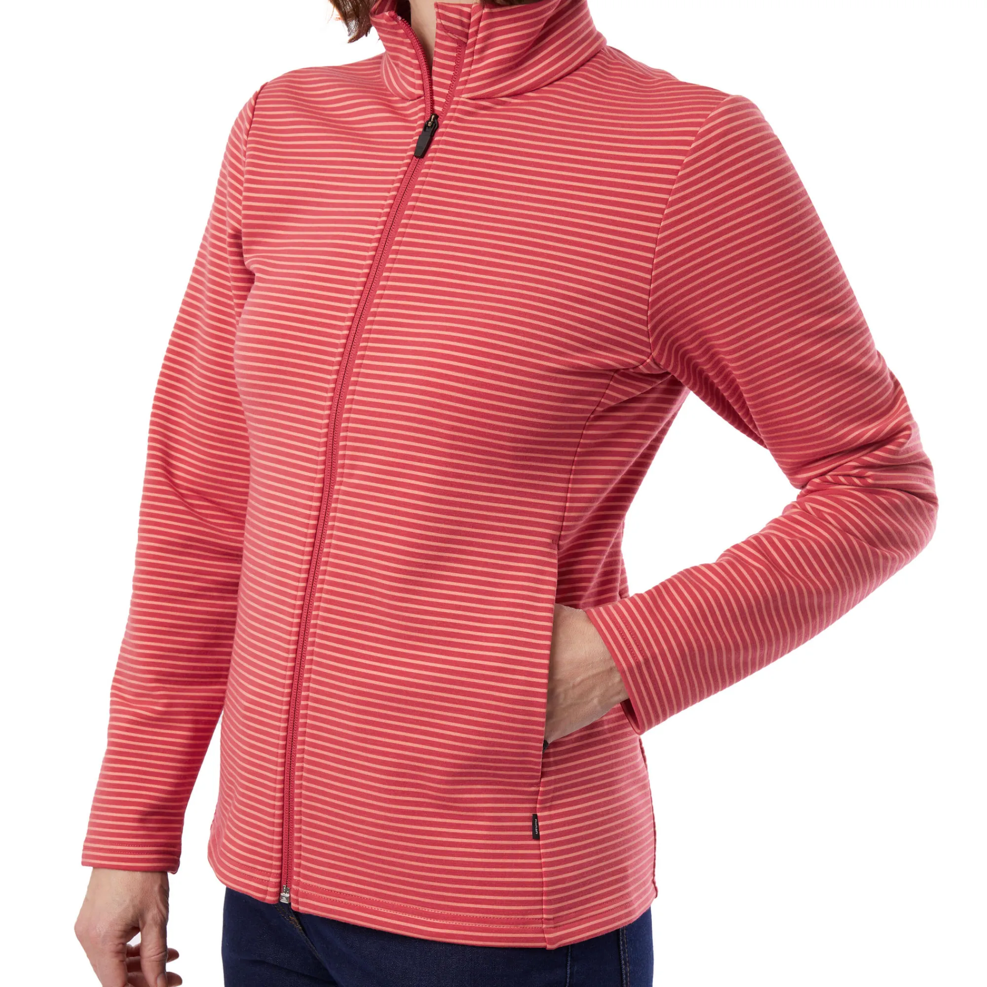 Women Rohan Women'S Radiant Stripe Jacket Cardinal Pink Stripe