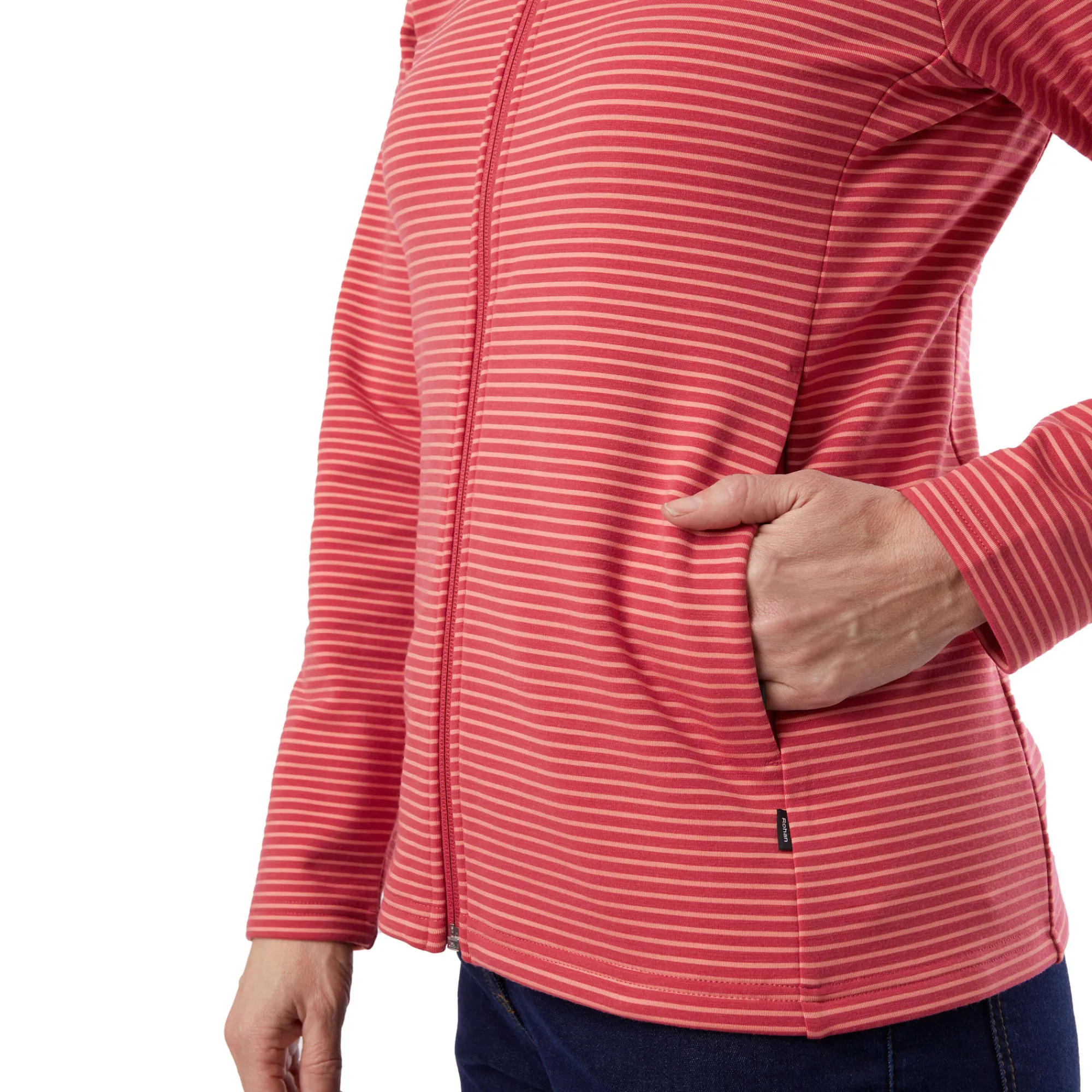 Women Rohan Women'S Radiant Stripe Jacket Cardinal Pink Stripe