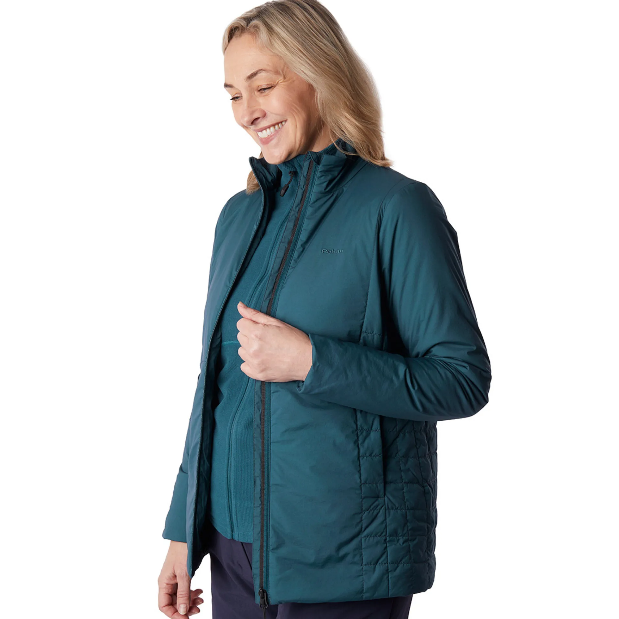 Women Rohan Women'S Rime Jacket Teal Blue