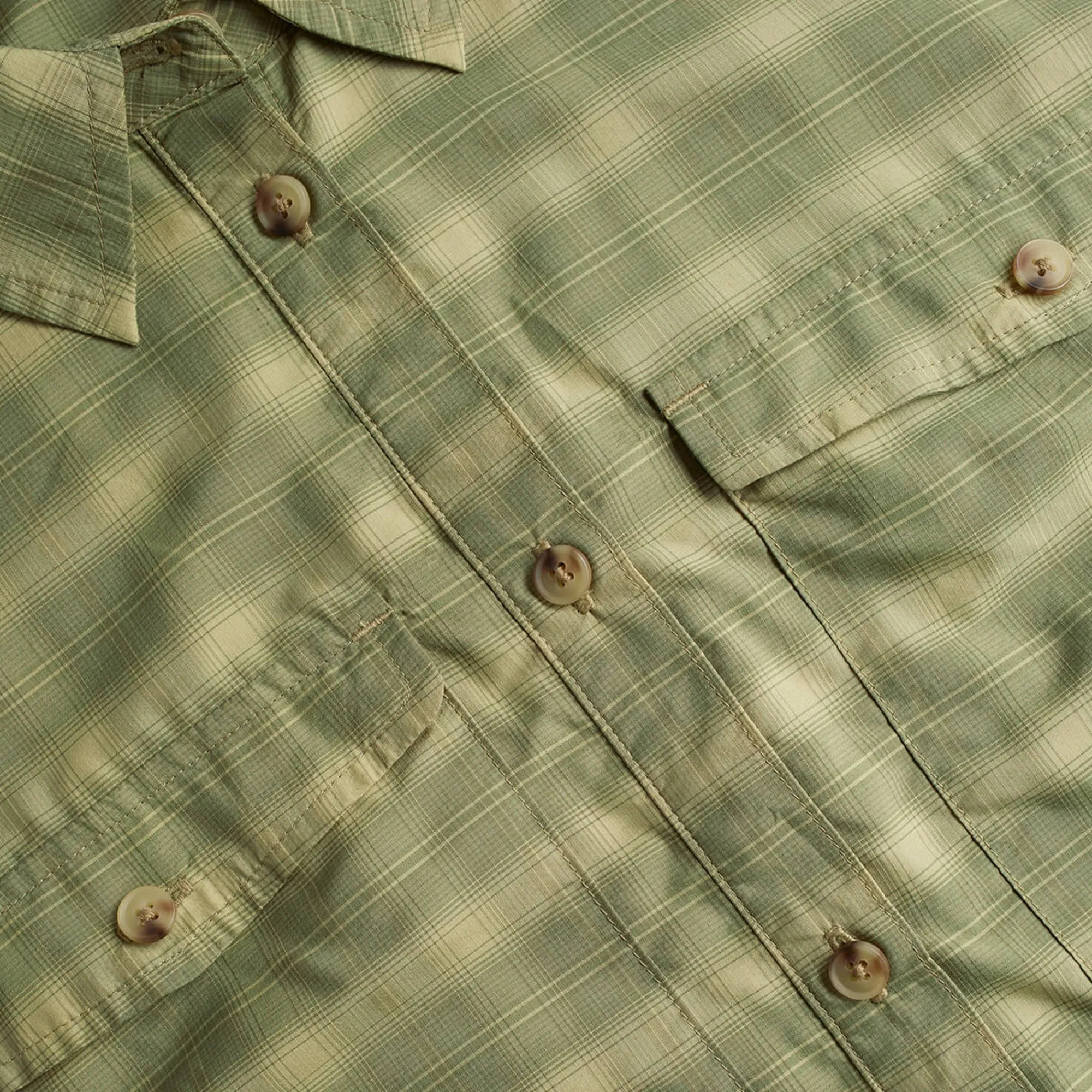 Women Rohan Women'S Savannah Long Sleeve Shirt Stone/Umber Green Check