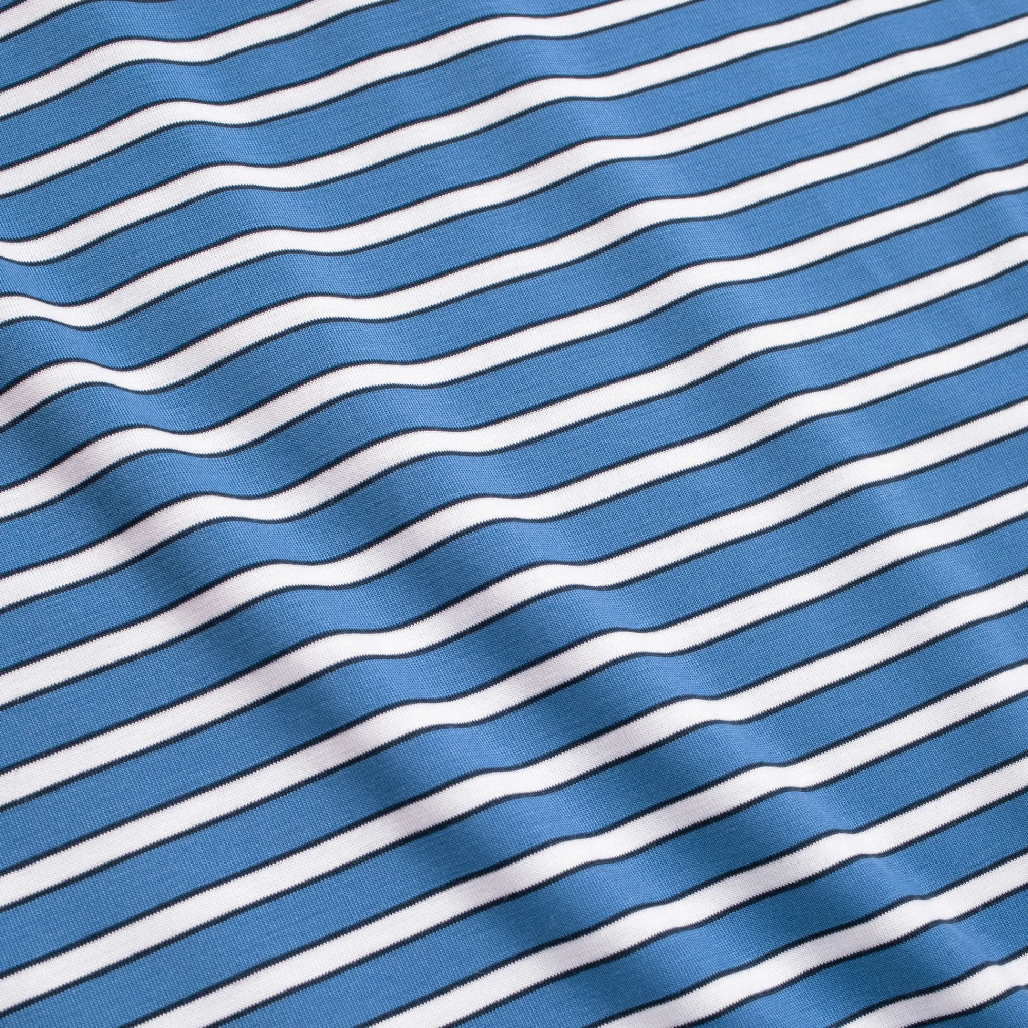 Women Rohan Women'S Shoreline Long Sleeve Top Zephyr Blue/French Blue Stripe