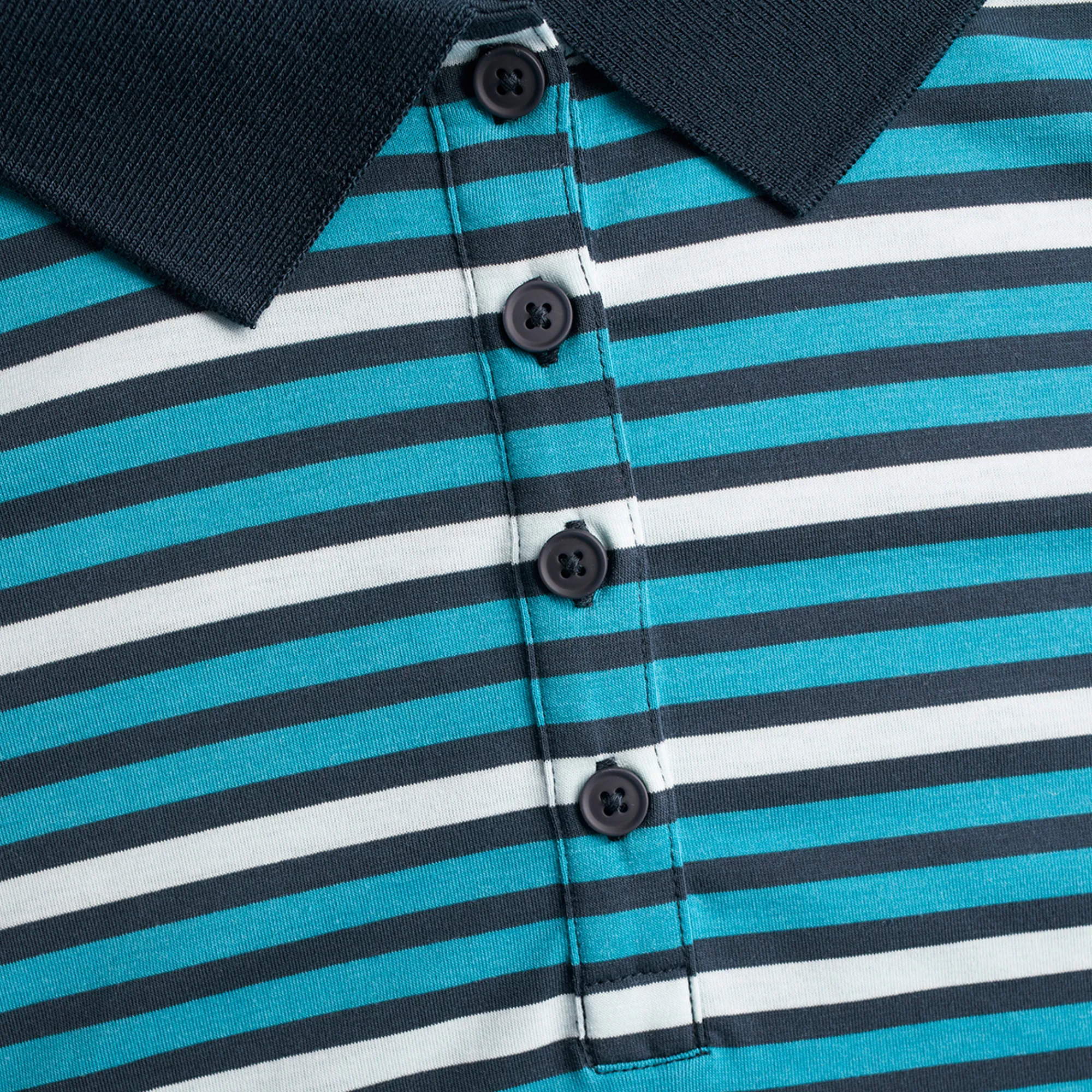 Women Rohan Women'S Shoreline Short Sleeve Polo Cove Blue/Navy Stripe