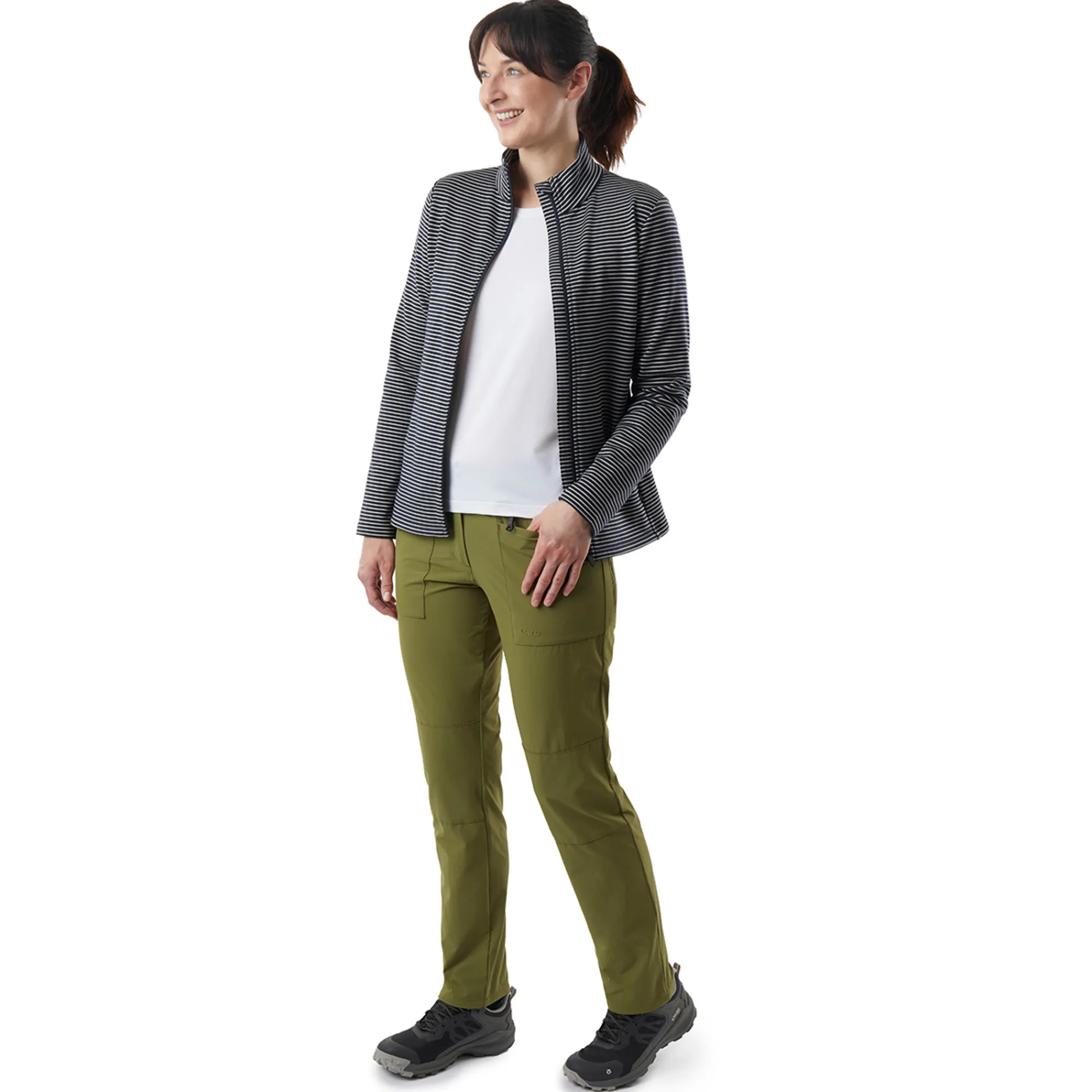 Women Rohan Women'S Stretch Bags Trousers Heath Green