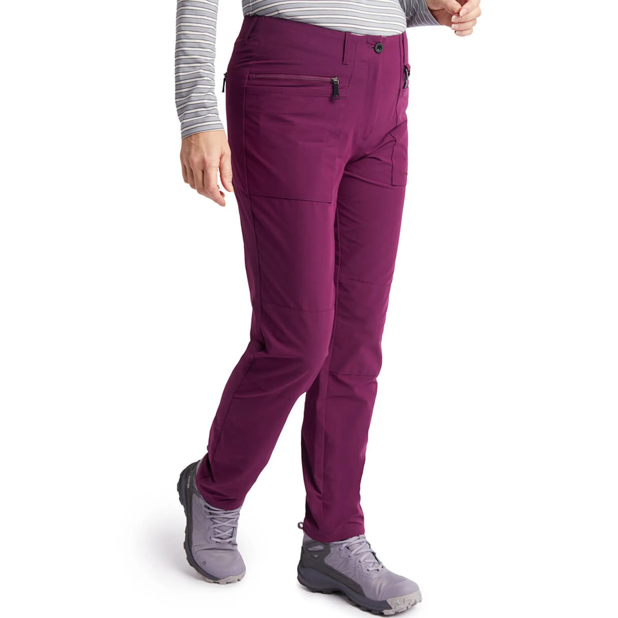 Women Rohan Women'S Stretch Bags Trousers Plum Purple