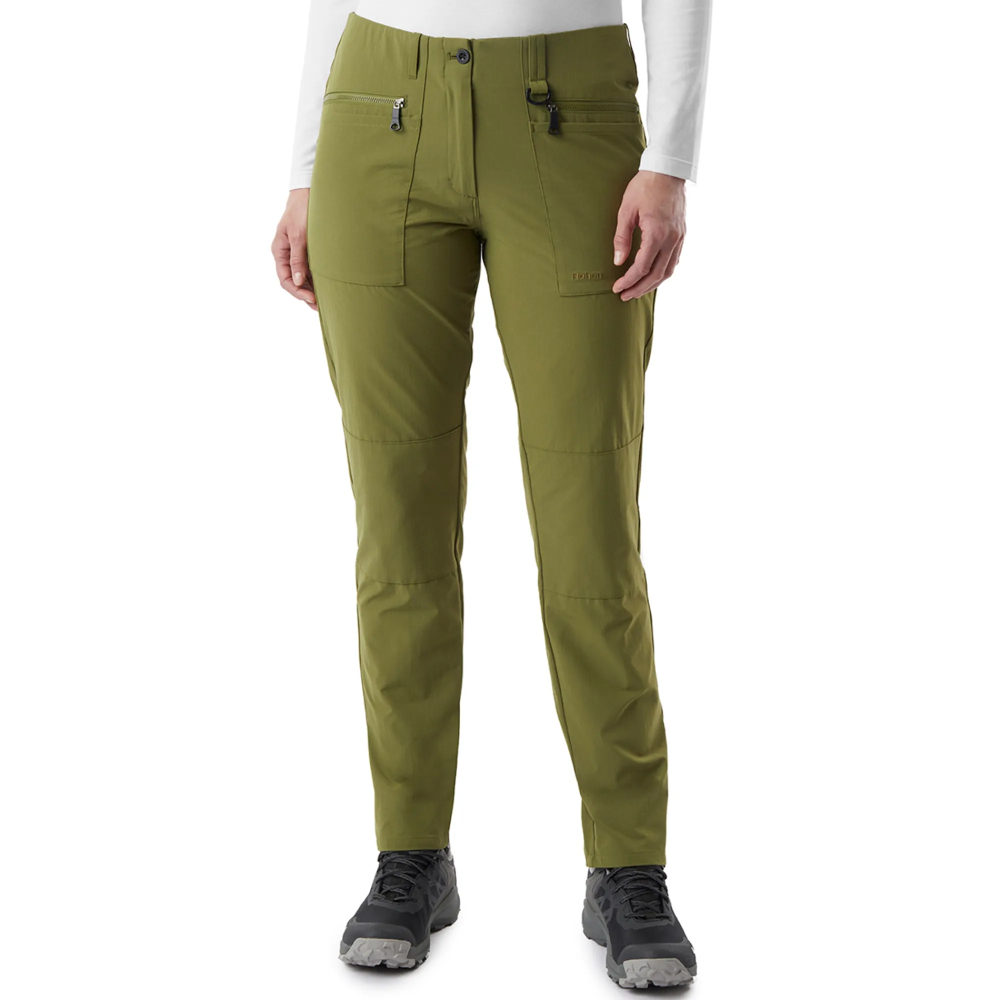 Women Rohan Women'S Stretch Bags Trousers Heath Green