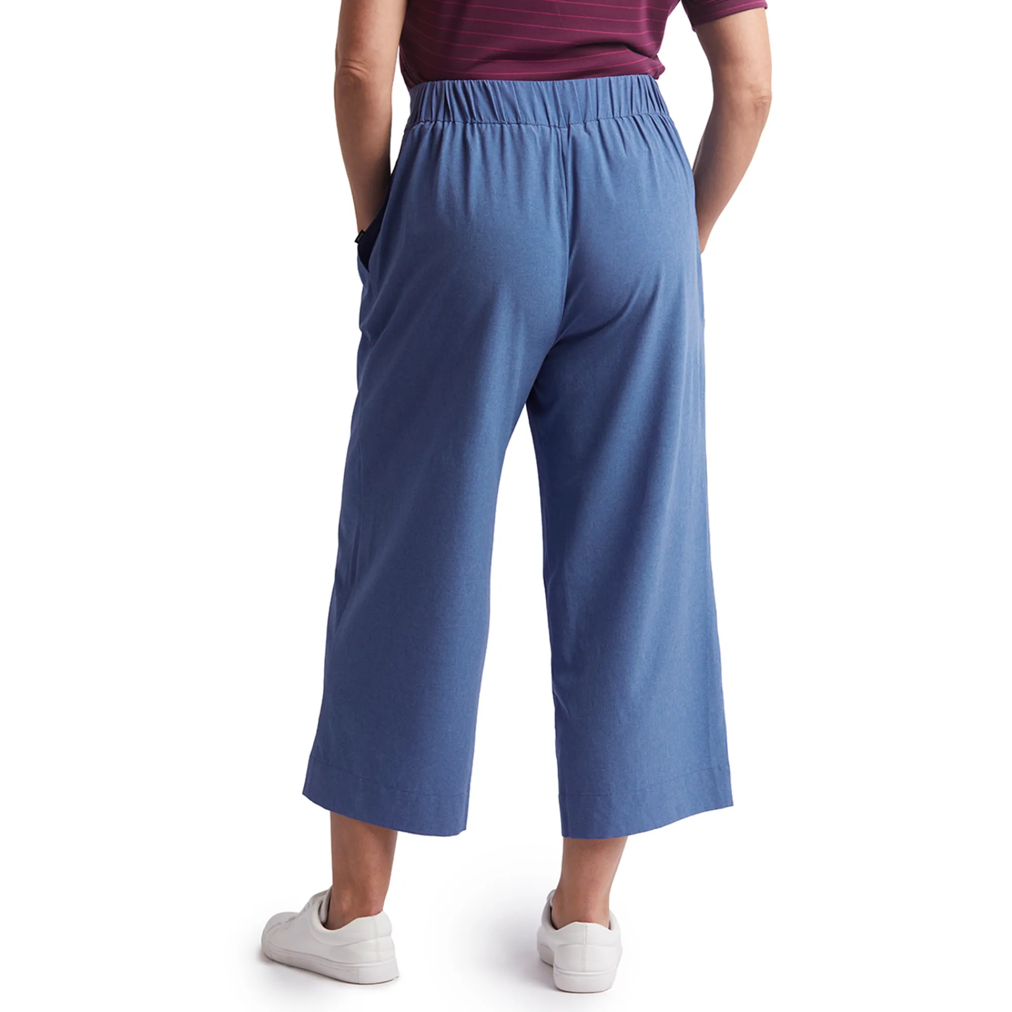 Women Rohan Women'S Voyager Capris Trousers Heather Blue